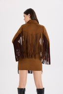 Tasseled Suede Skirt