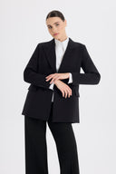 Oversize Form Siyah Blazer Ceket