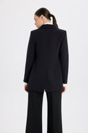 Oversize Form Siyah Blazer Ceket